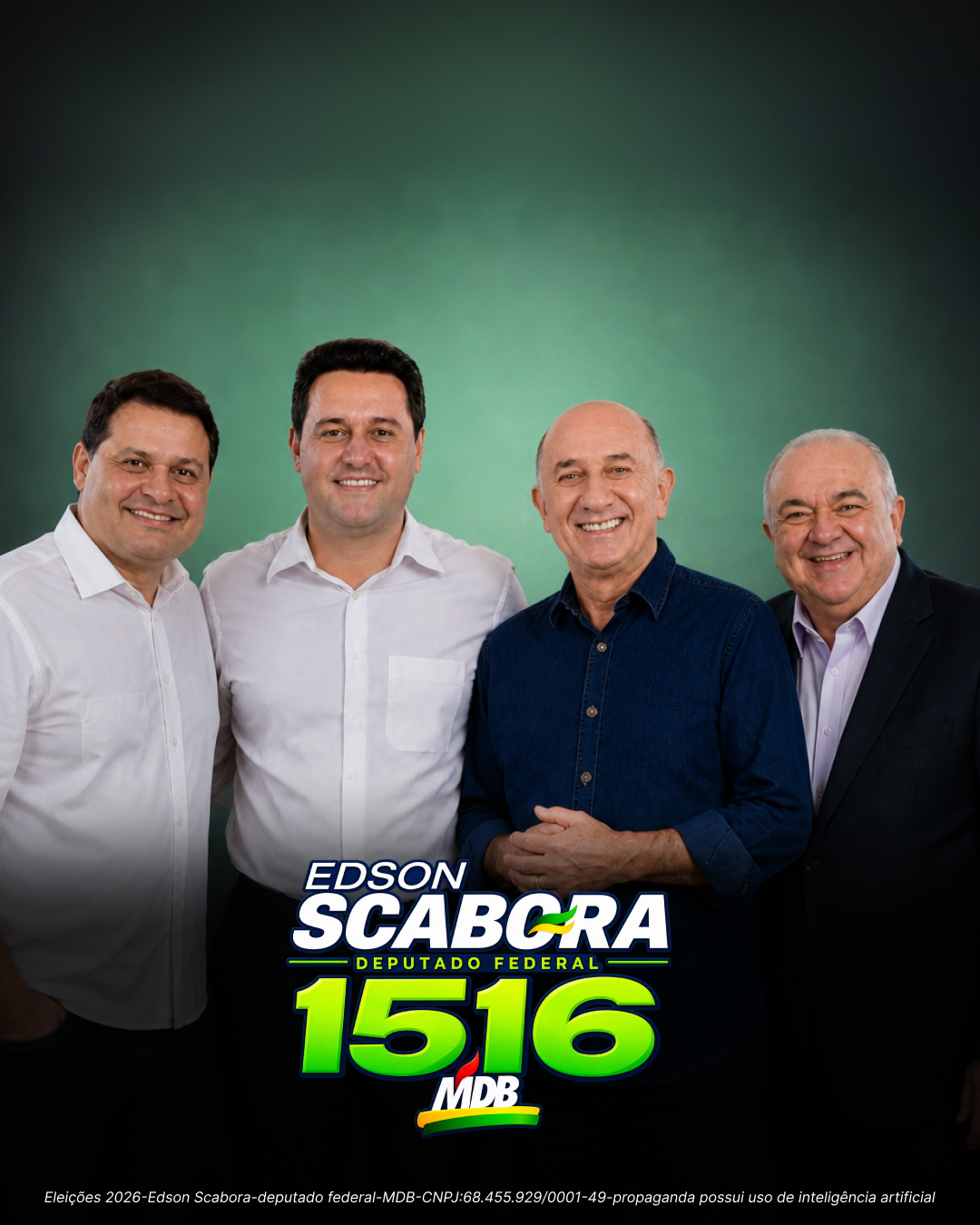 Edson Scabora ao lado de lideranças do MDB do Paraná